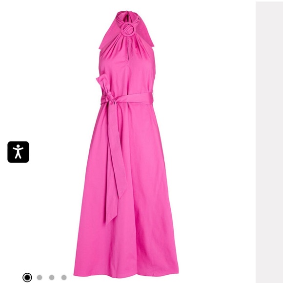 NWT STAUD
Kai Belted Poplin Halter Midi Dress - Picture 2 of 5